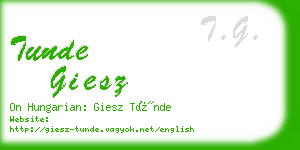 tunde giesz business card